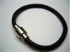 20863 Leather Bracelet with Stainless Steel Claps