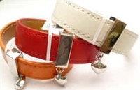 20874 Leather Bracelet with Stainless Steel Claps