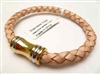 20898 Leather Bracelet with Stainless Steel Claps