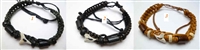 22483 Shark Teeth w/Adjustable Leather Cord Bracelet