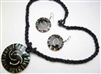30391-20 Sea Shell Pendant w/Sea Beads Necklace & Earring Set