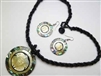 30391-21 Sea Shell Pendant w/Sea Beads Necklace & Earring Set