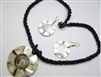 30391-23 Sea Shell Pendant w/Sea Beads Necklace & Earring Set