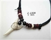 30399 1 1/2" Mako Shark Teeth Necklace with Adjustable Double Cord