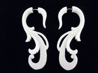 33332 50mm Buffalo Bone Carving Earring