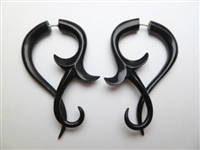 33349 50mm Buffalo Horn Carving Earring