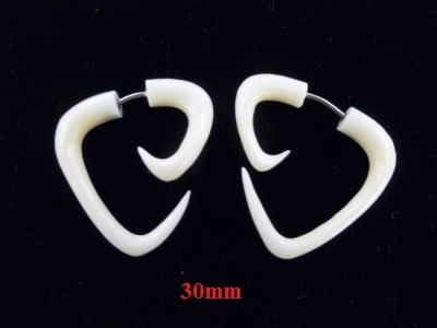 33357 Buffalo Bone Carving Earring