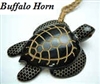 35009 L Buffalo Horn Turtle Necklace