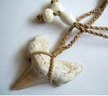 35246 Fossilize Mako Shark Teeth Necklace