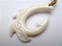 35389 Buffalo Bone Dragon Carving Necklace