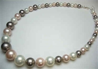 38026 Graduation MOP Shell Pearl Necklace