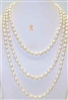 38032 7-8mm Rice Fresh Water Pearl Necklace 64"