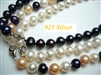 38401 7-8mm Round Fresh Water Pearl w/925 9mm Lobster