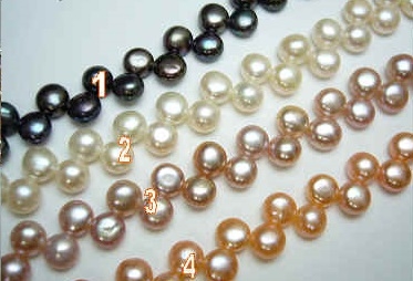 38420 Flat Lay Out Fresh Water Pearl Necklace 18" w/925 Silver 11mm Claps