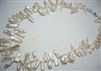 38421 Long Fresh Water Pearl Necklace 18" w/925 Silver Claps
