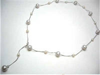 38425 Fresh Water Pearl Necklace w/925 Silver Chain