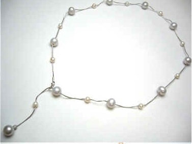 38425 Fresh Water Pearl Necklace w/925 Silver Chain