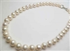 38427-10 10mm Fresh Water Water Pearl Necklace 18" w/925 Silver Claps