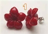 43248 16mm Synthetic Coral Flower w/925 Silver Hook