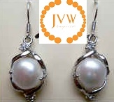 43259 Fresh Water Pearl Earring w/925 Silver