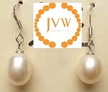 43270 9.5-10mm Fresh Water Pearl Earring w/925 Silver