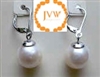 43289 12mm Fresh Water Pearl Earring w/925 Silver Lever Back