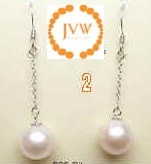 43295 10mm Fresh Water Pearl w/925 Silver chain Earring