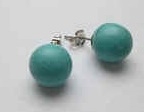 43296-10 10mm Turquoise Stone Earring