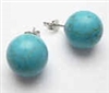 43296-12 12mm Turquoise Stone Earring