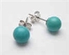 43296-6 6mm Turquoise Stone Earring