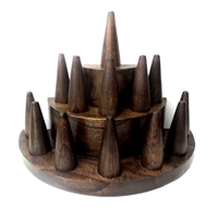 51014-3 Walnut Wood Ring Display