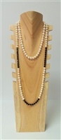 51021-1 7 Slots Natural Wood Necklace Display