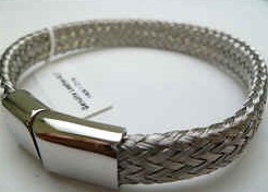 68006 Leather Bracelet with Stainless Steel Claps