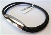 68028 Leather Bracelet with Stainless Steel Claps