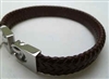 68030 Leather Bracelet with Stainless Steel Claps