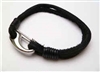 68052 Leather Bracelet with Stainless Steel Claps
