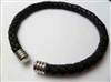 68058 Leather Bracelet with Stainless Steel Claps