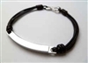 68067 Leather Bracelet with Stainless Steel Claps