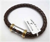 68093 Leather Bracelet with Stainless Steel Claps