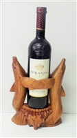 Wood Dophin Wine Holder