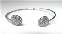 925 Silver C.Z. Stone Bangle