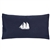 Nantucket Bound Sunbrella Outdoor Indoor Pillow in Navy with Embroidered Schooner | Nantucket Bound