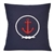 Sunbrella Outdoor Indoor Pillow in Navy with Embroidered Anchor & Rope | Nantucket Bound