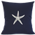 Starfish in White on Navy