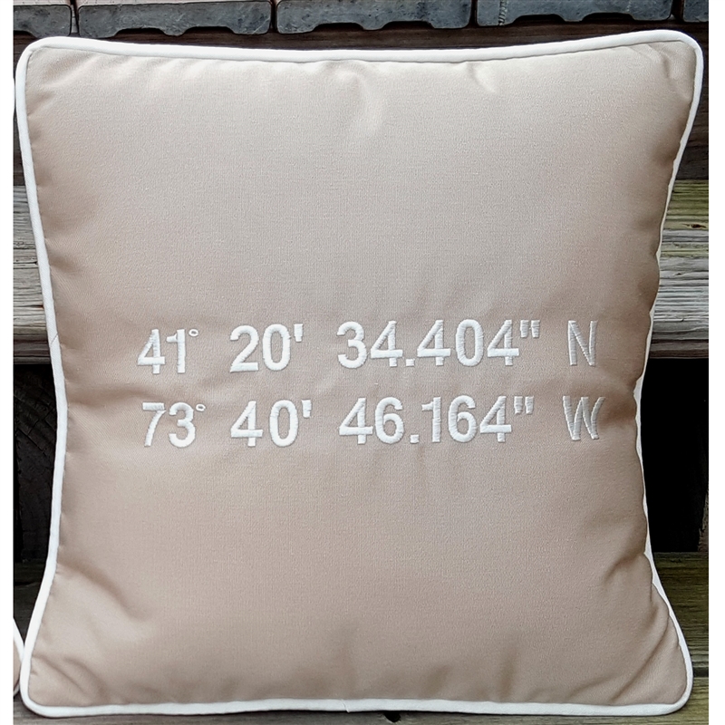 Custom Coordinates Pillow