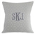 Monogrammed Matelasse Pillow in White Or Gray - Luxury Coastal Decor | Nantucket Bound