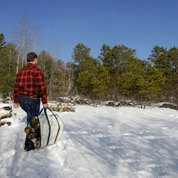 Firewood Or Log Carrier, Heavy Canvas, Sling Style | Nantucket Bound