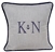 Anchor Monogram Pillow in Granite - Luxury Coastal Decor | Nantucket Bound