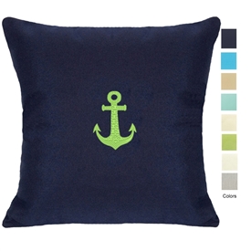 Coastal Cottage Anchor Pillow - Unique Coastal Decor | Nantucket Bound