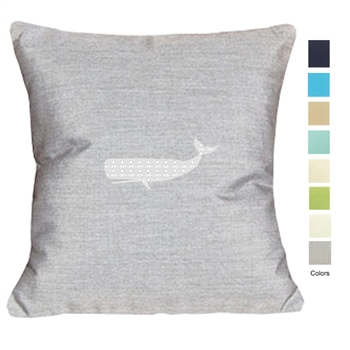 Coastal Cottage Whale Pillow - Unique Coastal Decor | Nantucket Bound